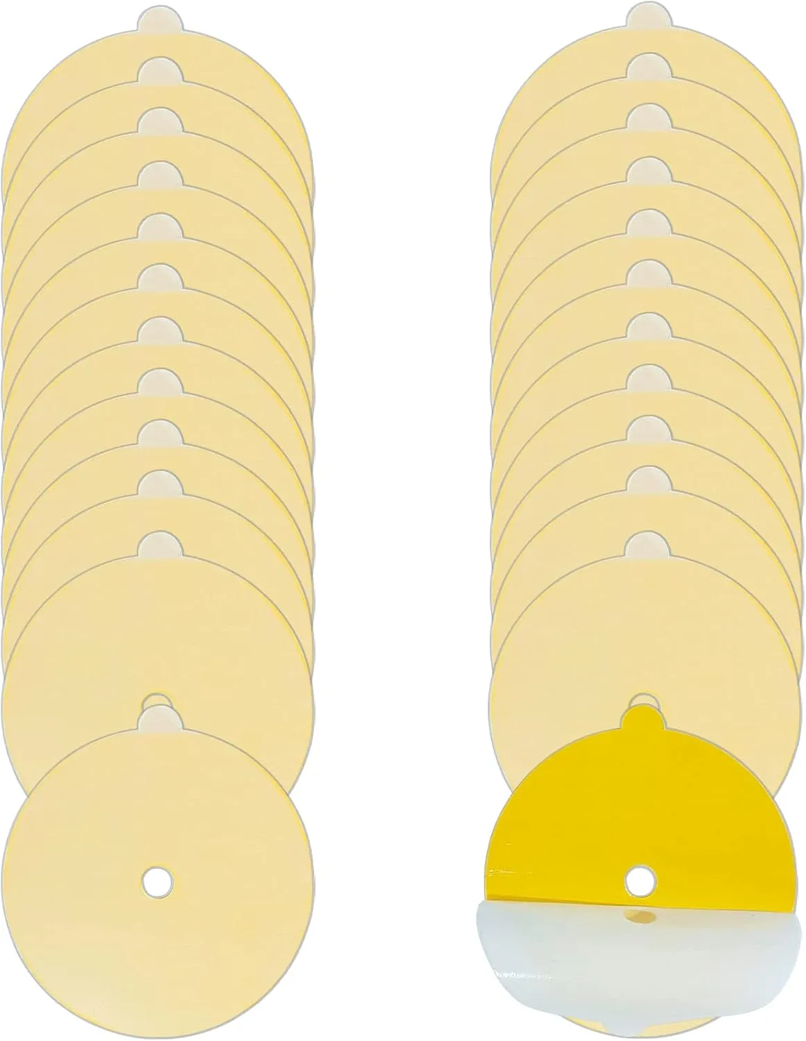 24 Pcs Flea Trap Refill Discs 5.4" Replacement Glue Boards with Hole for Flea Traps for Inside Your Home, Sticky Pads for Fleas, Bugs, Flies, Mosquitos, etc