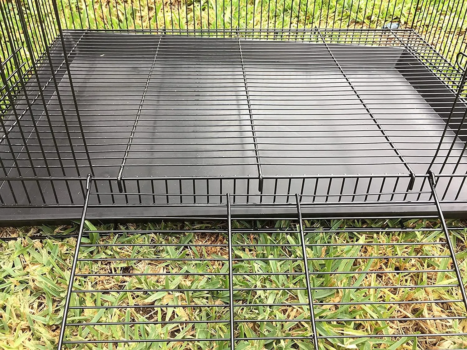 3-Levels Easy Portable Collapsible Ferret Chinchilla Sugar Glider Rats Mouse Animal Critter Chew-Proof Metal Carrier Travel Cage with Narrow 3/8-Inch Bar Spacing Easy to Clean No Tools Needed