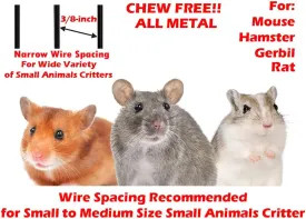 3-Levels Easy Portable Collapsible Ferret Chinchilla Sugar Glider Rats Mouse Animal Critter Chew-Proof Metal Carrier Travel Cage with Narrow 3/8-Inch Bar Spacing Easy to Clean No Tools Needed
