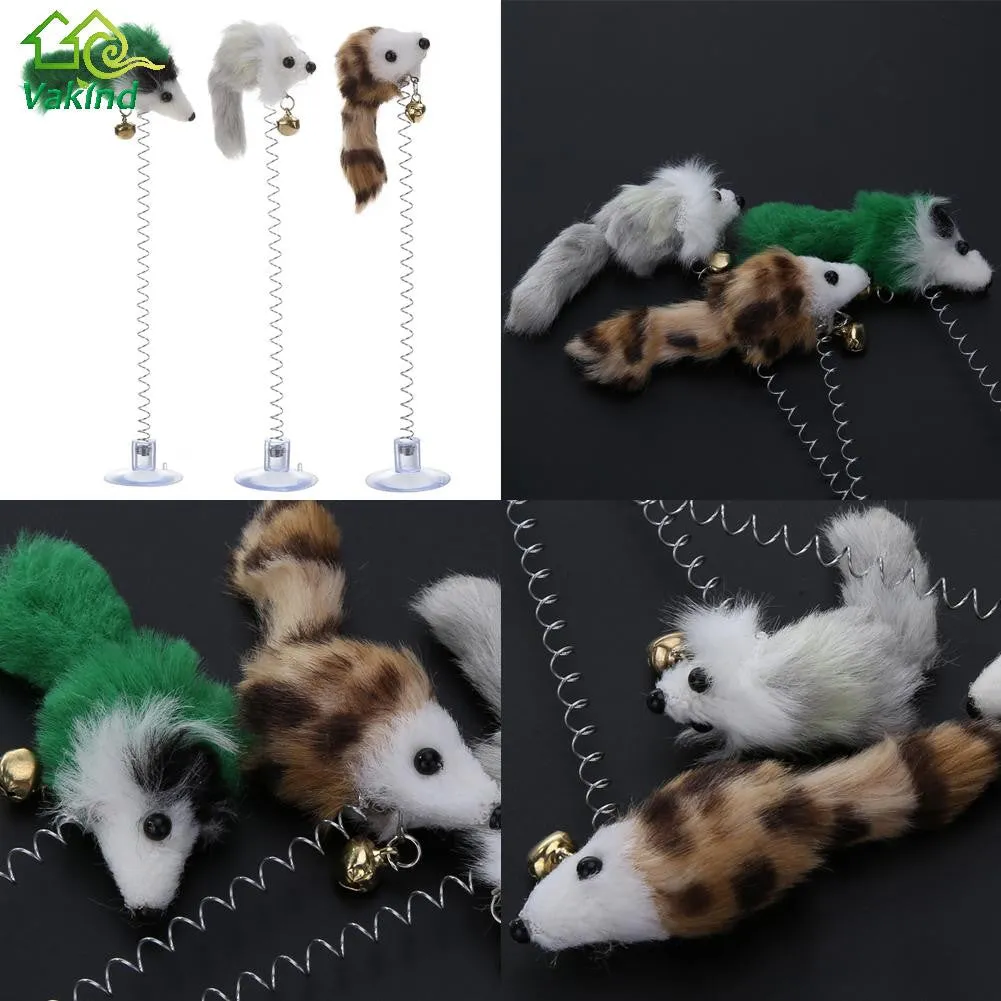 3pcs Pet Cat Toys Feather False Mouse Bottom Sucker
