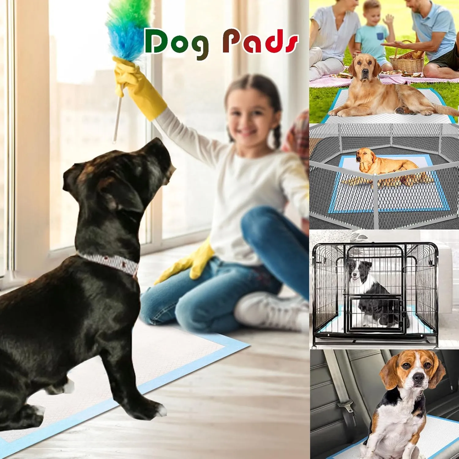 50 Count Dog Pee Pads Extra Large,36"x36"Pee Pads for Dogs Absorbent & Leak-Proof,Disposable Pet Training and Puppy Pads for Cats Dogs Rabbit