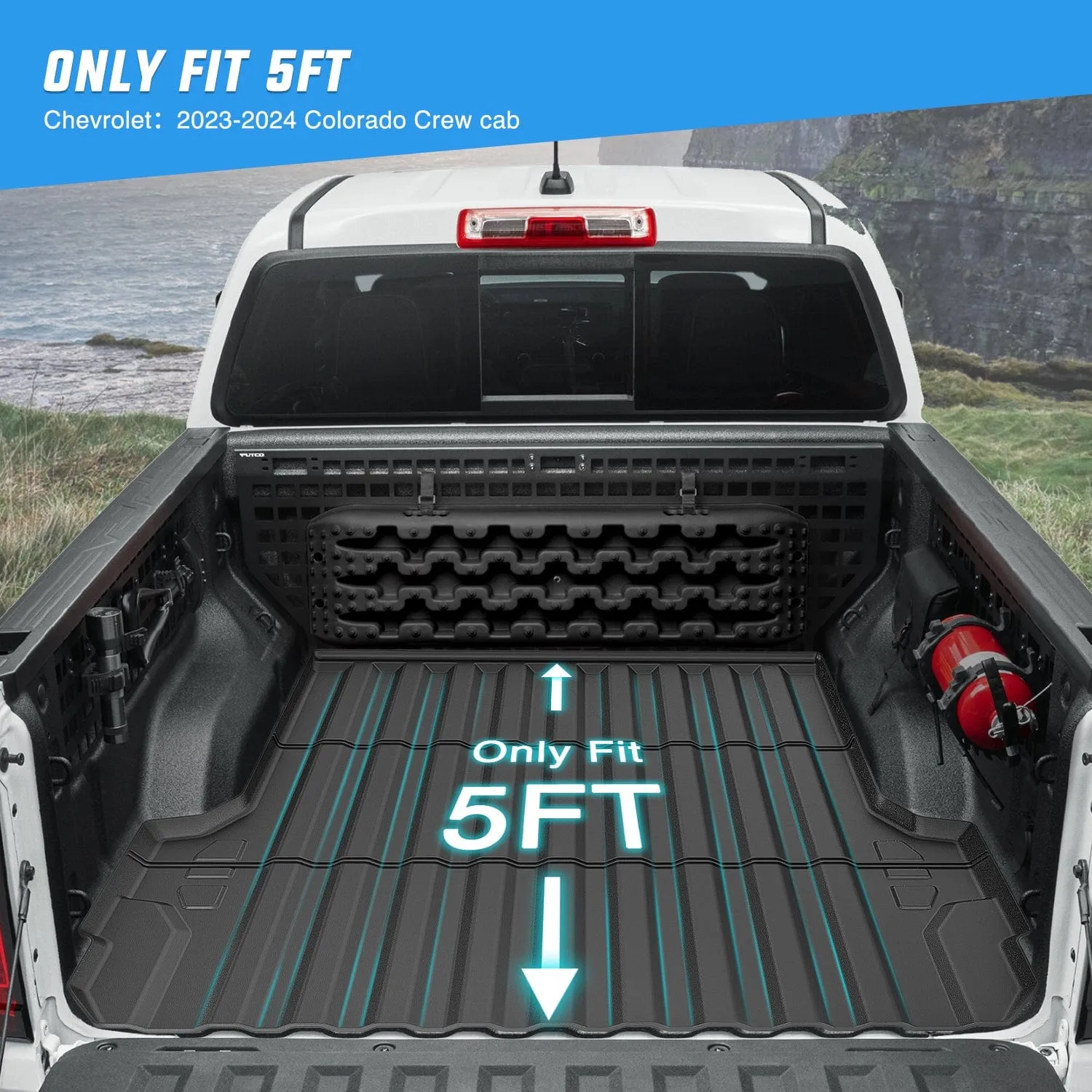 5ft Rubber Short Bed For 2023-2024 Chevy Colorado