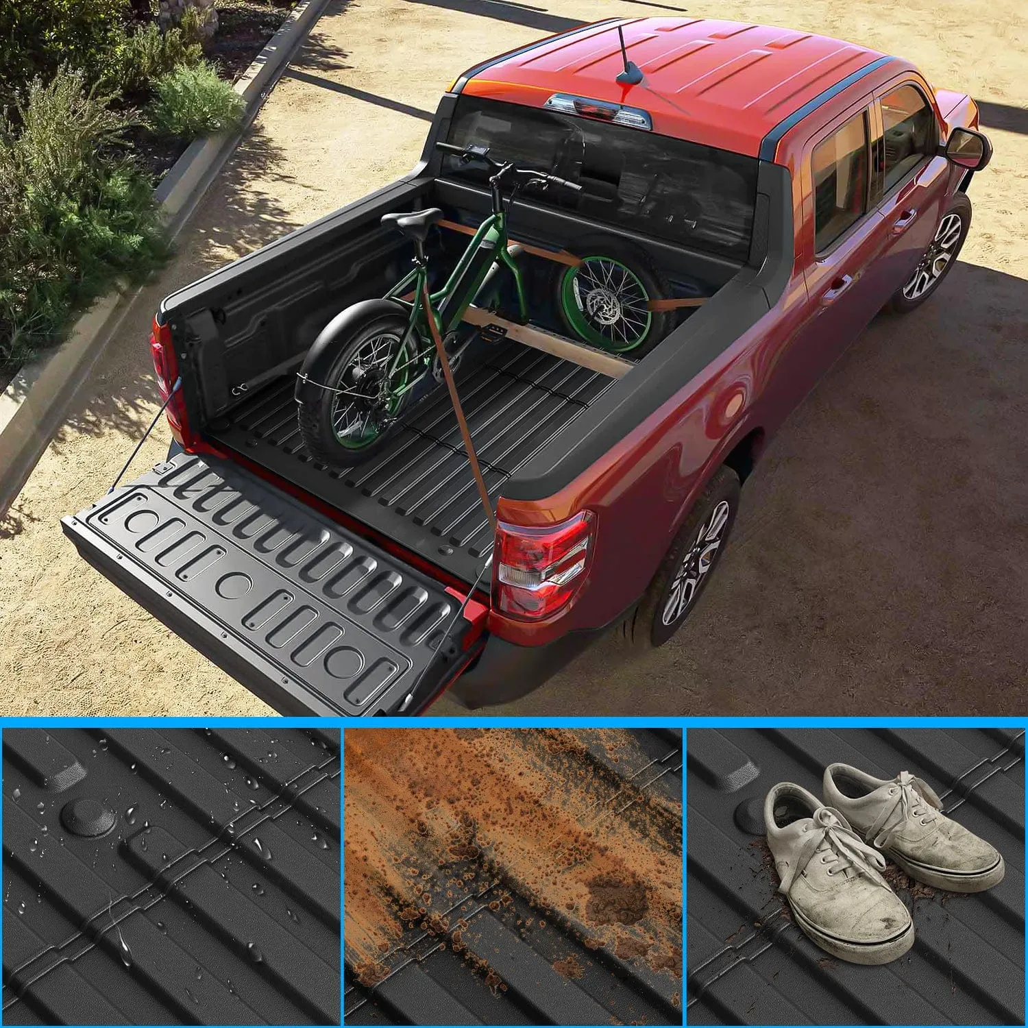 5ft Rubber Short Trunk Bed For 2005-2023 Toyota Tacoma