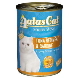 Aatas Cat Soupy Stew Tuna Red Meat With Sardine In Gravy Grain-Free Adult Canned Cat Food 400g