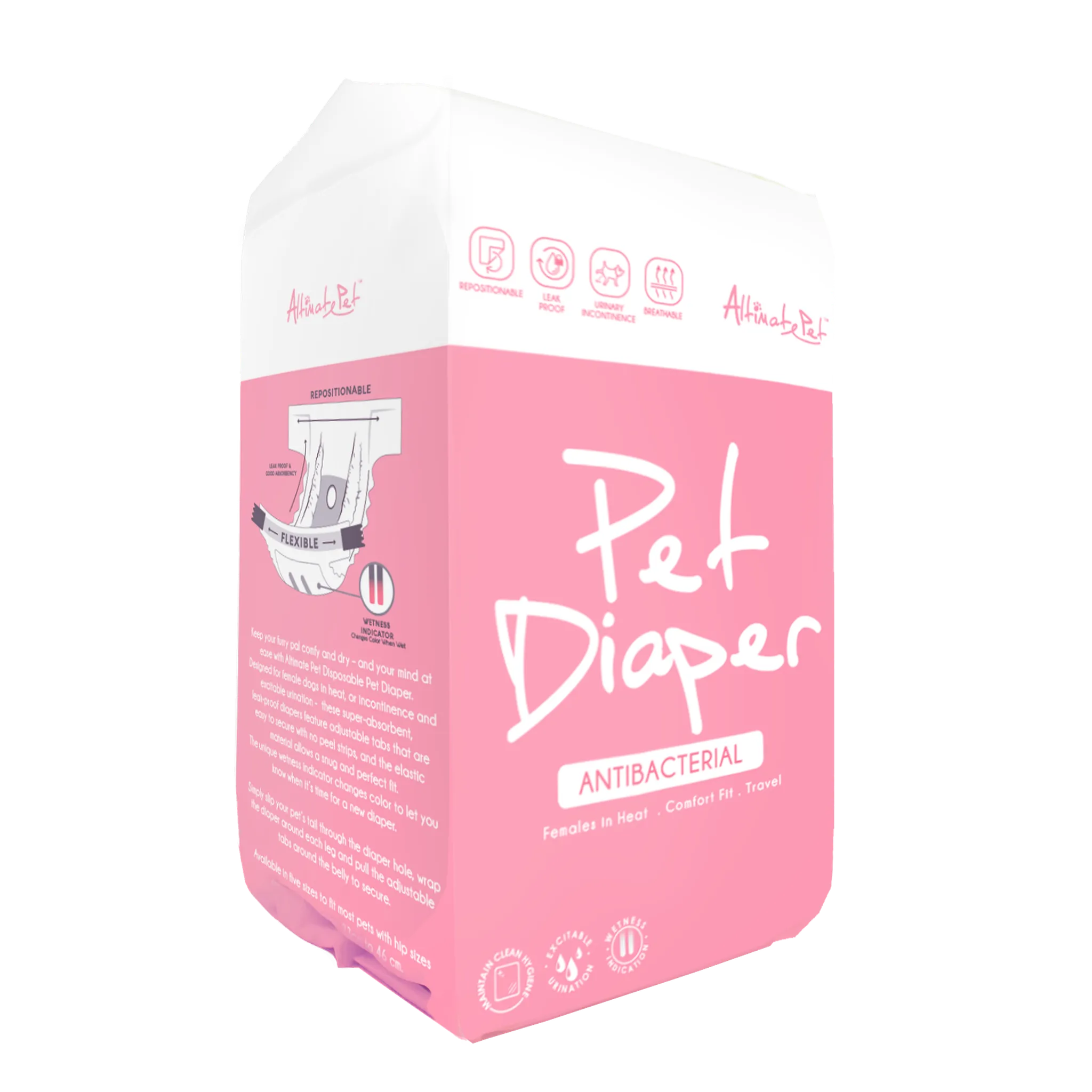 Altimate Pet Antibacterial Disposable Pet Diaper (5 Sizes)