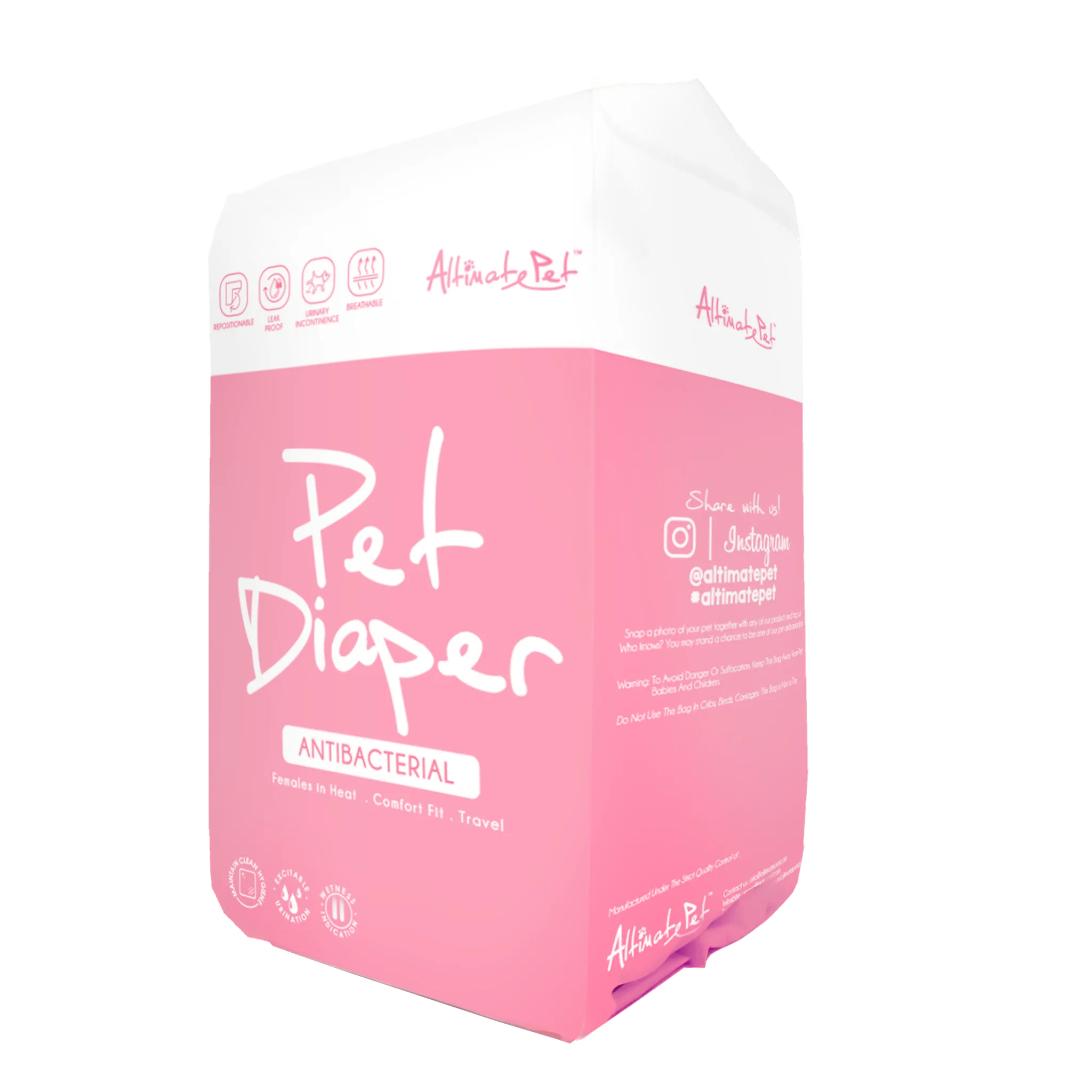 Altimate Pet Antibacterial Disposable Pet Diaper (5 Sizes)