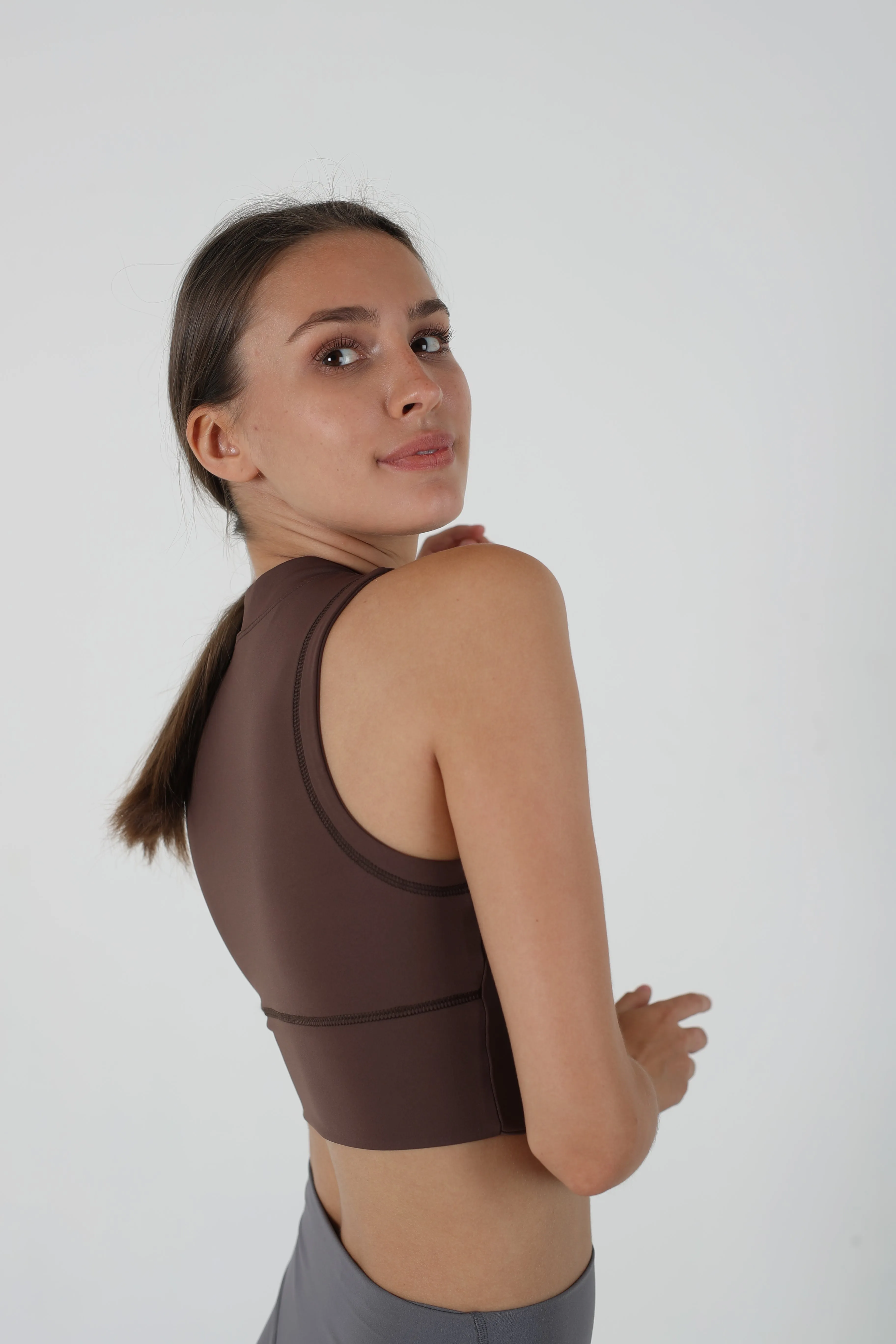 Antimicrobial Zip-Front Sports Bra 