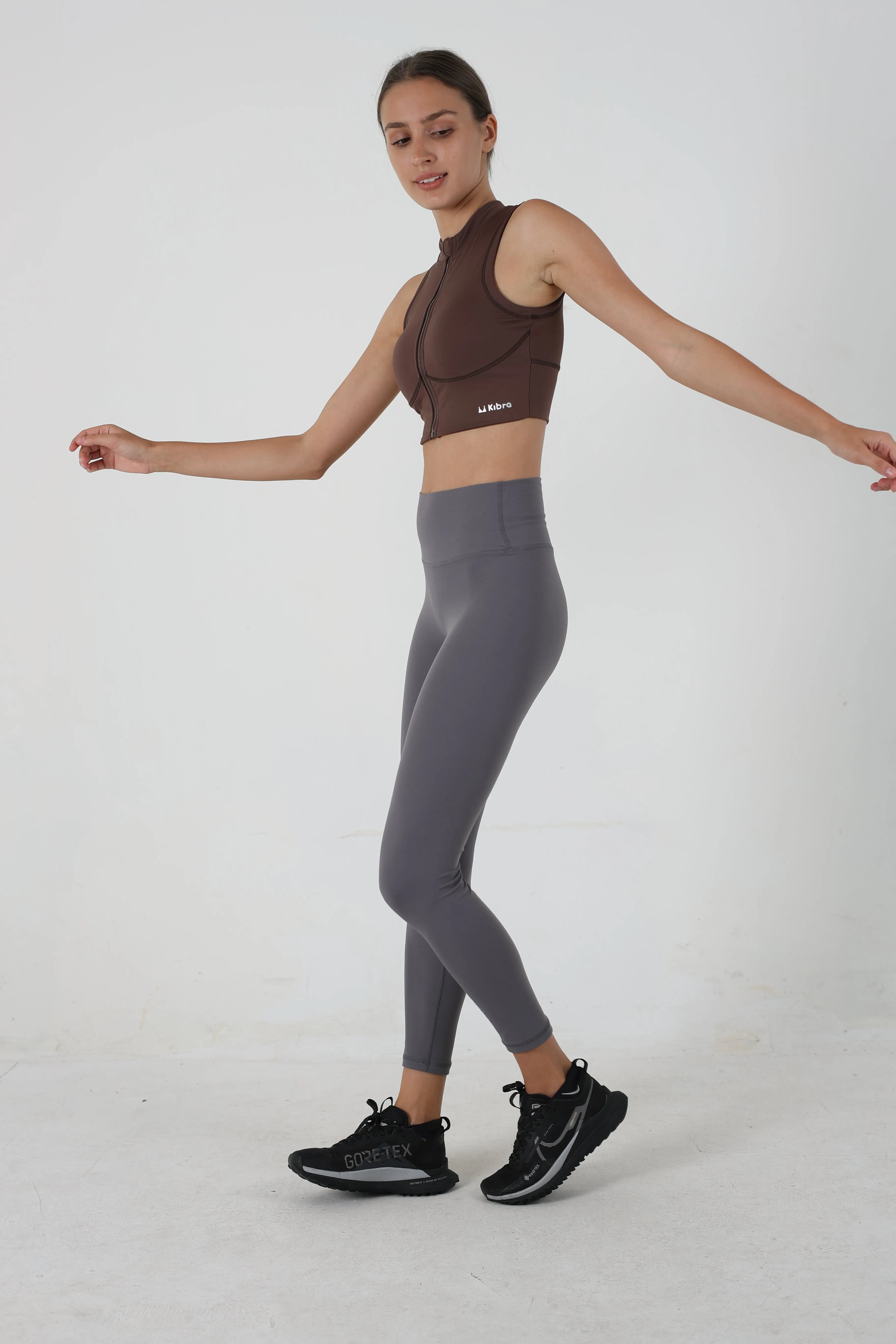 Antimicrobial Zip-Front Sports Bra 