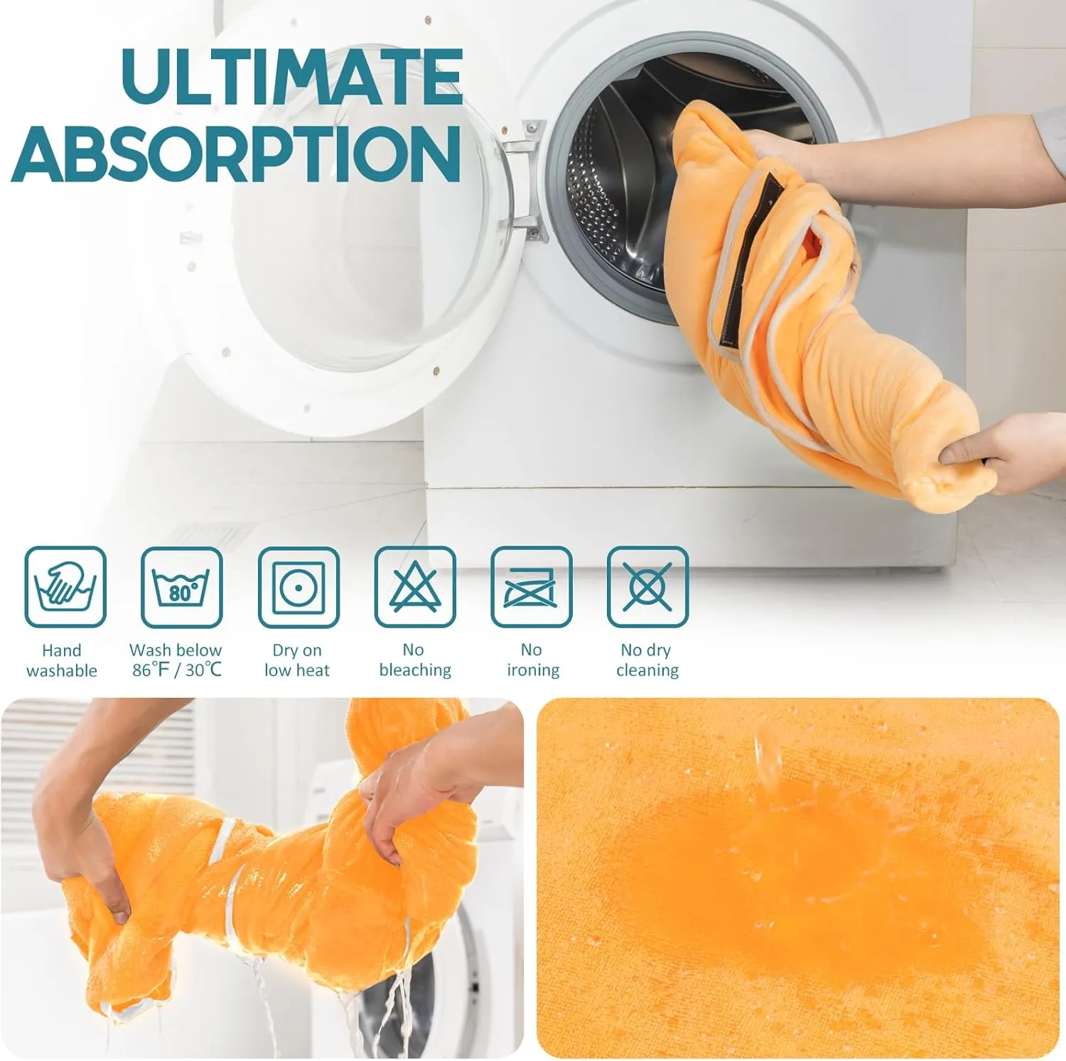 Avont Dog Bathrobe - Super Absorbent Pet Drying Towel Bath Robes After Bath Shower Swim Wet Walk for Puppies -Yellow(M)