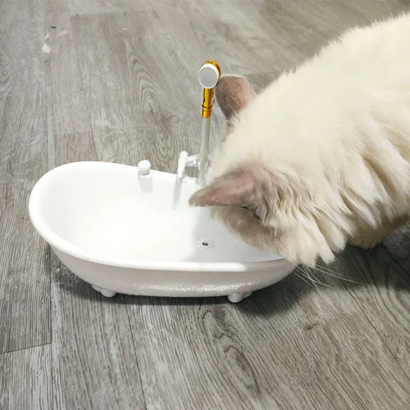 Bathtub Automatic Pet Cat Drinking Fountain Pet Drinking Fountain Bowl Electronic Water Fountain for Cats Kittens Pet Supplie