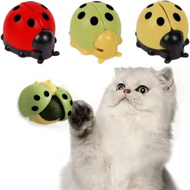 Blnboimrun 3 Pcs Catnip Toys Balls That Stick on Wall,Cat Toy Ball, Catnip Wall Balls for Cats Lick,Cat Face Scratchers, Cat self Groomer for Indoor Cats, (3-Color, Ladybug)