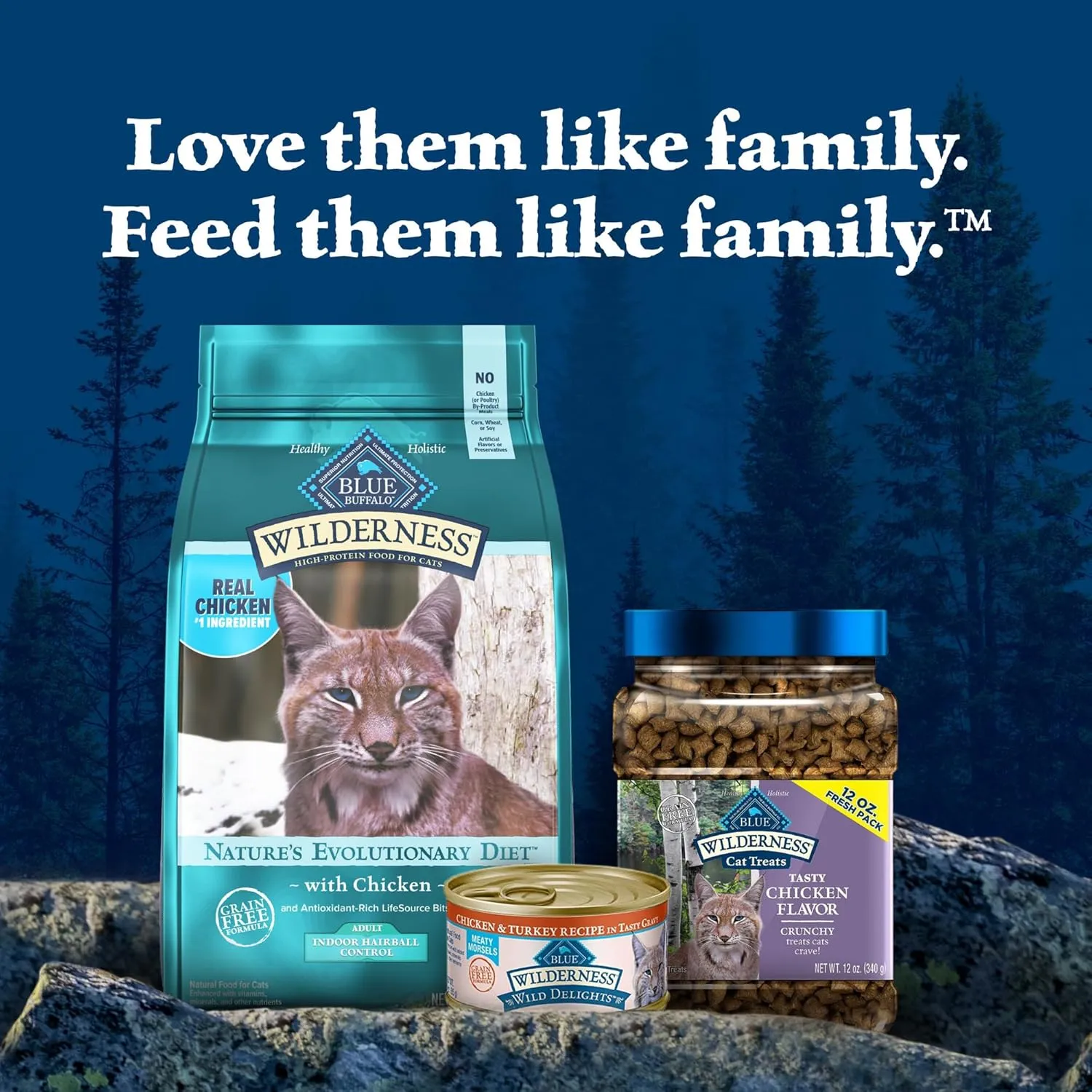 Blue Buffalo Wilderness High-Protein, Grain-Free Natural Dry Food for Adult Cats, Indoor Hairball Control, Chicken, 11-lb. Bag
