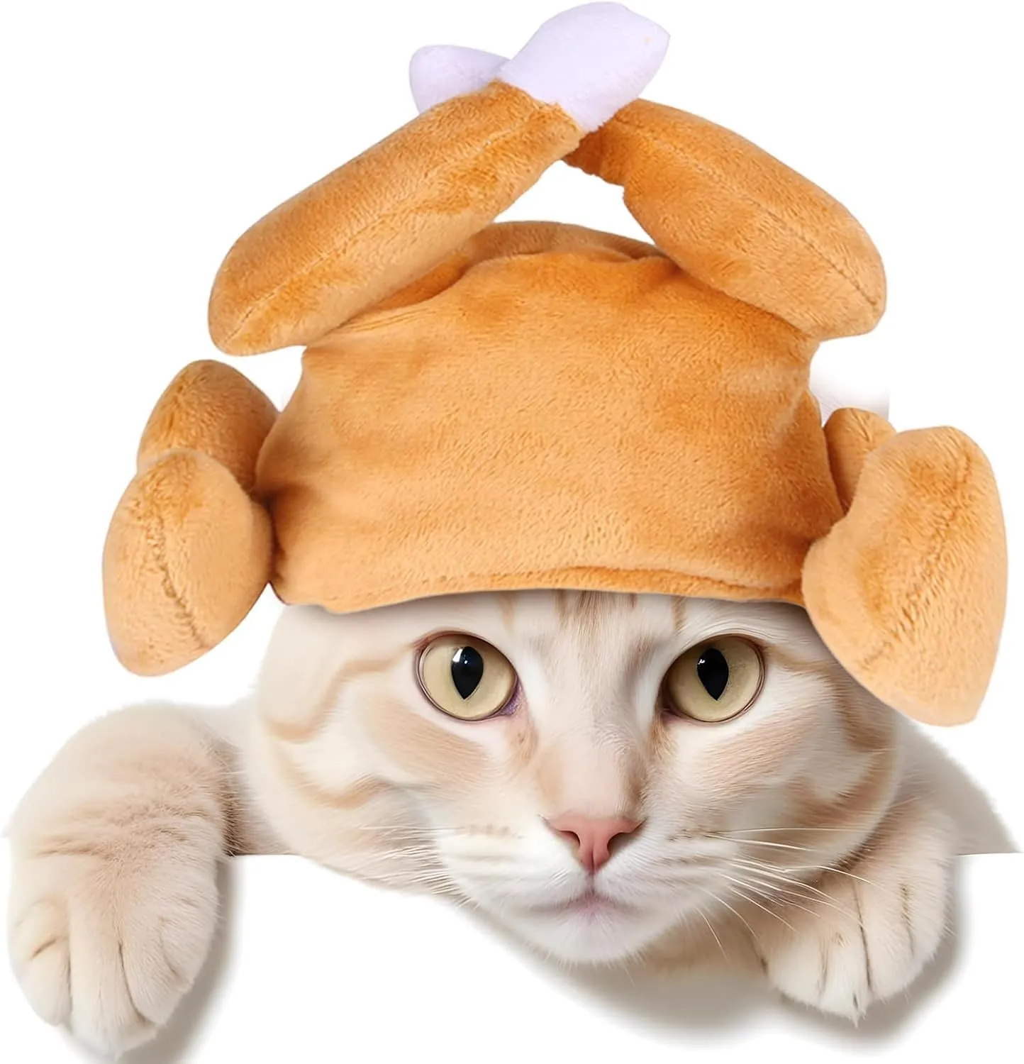 Cat Thanksgiving Costume Turkey Drumstick Hat Small Dog Kitten Hat for Cosplay Accessories and Party Favors