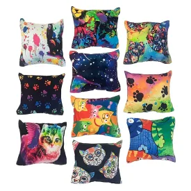 Catnip Pillow toys set of 3, Catnip pillow, Catnip toys, Cat kicker pillow, Christmas gifts for cats, cat birthday gifts, Cat toy under 15, random set/20 designs, Made in USA