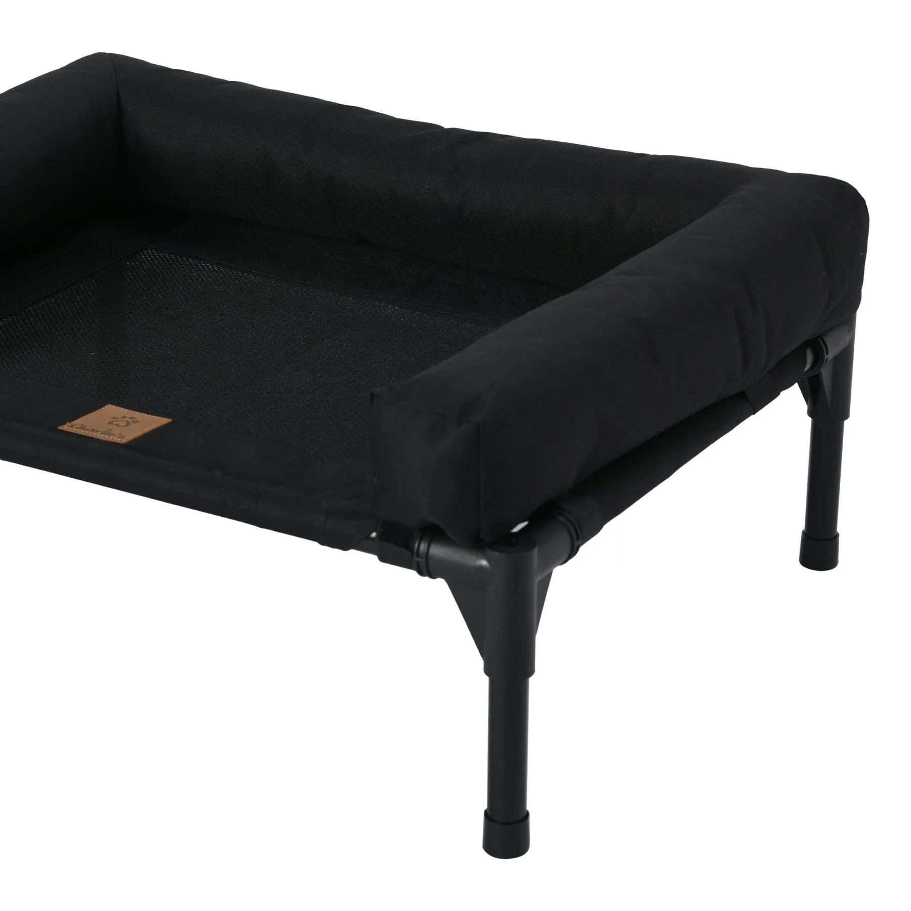 Charlie's Elevated Trampoline Bolster Sofa Dog Bed Black Large