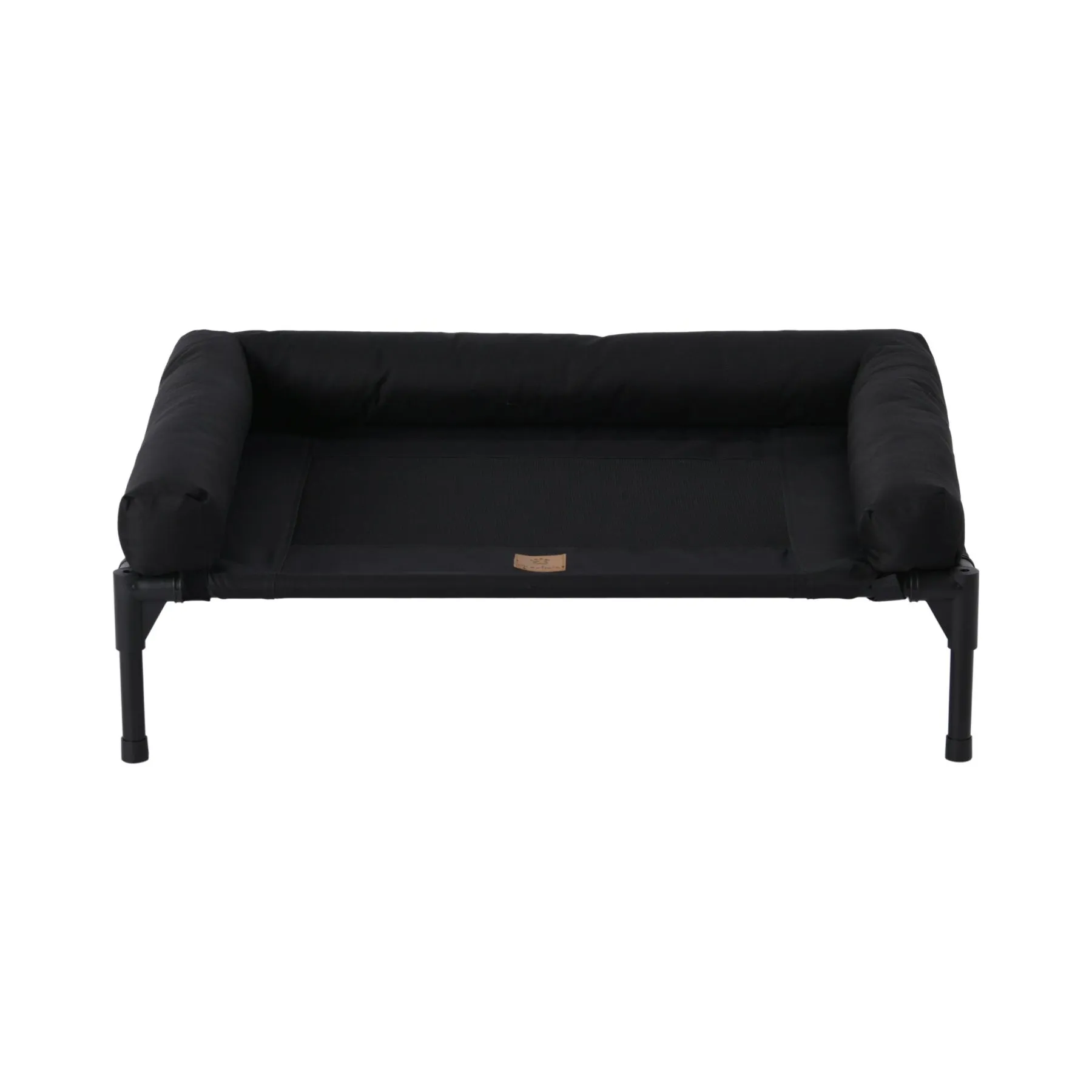 Charlie's Elevated Trampoline Bolster Sofa Dog Bed Black Large