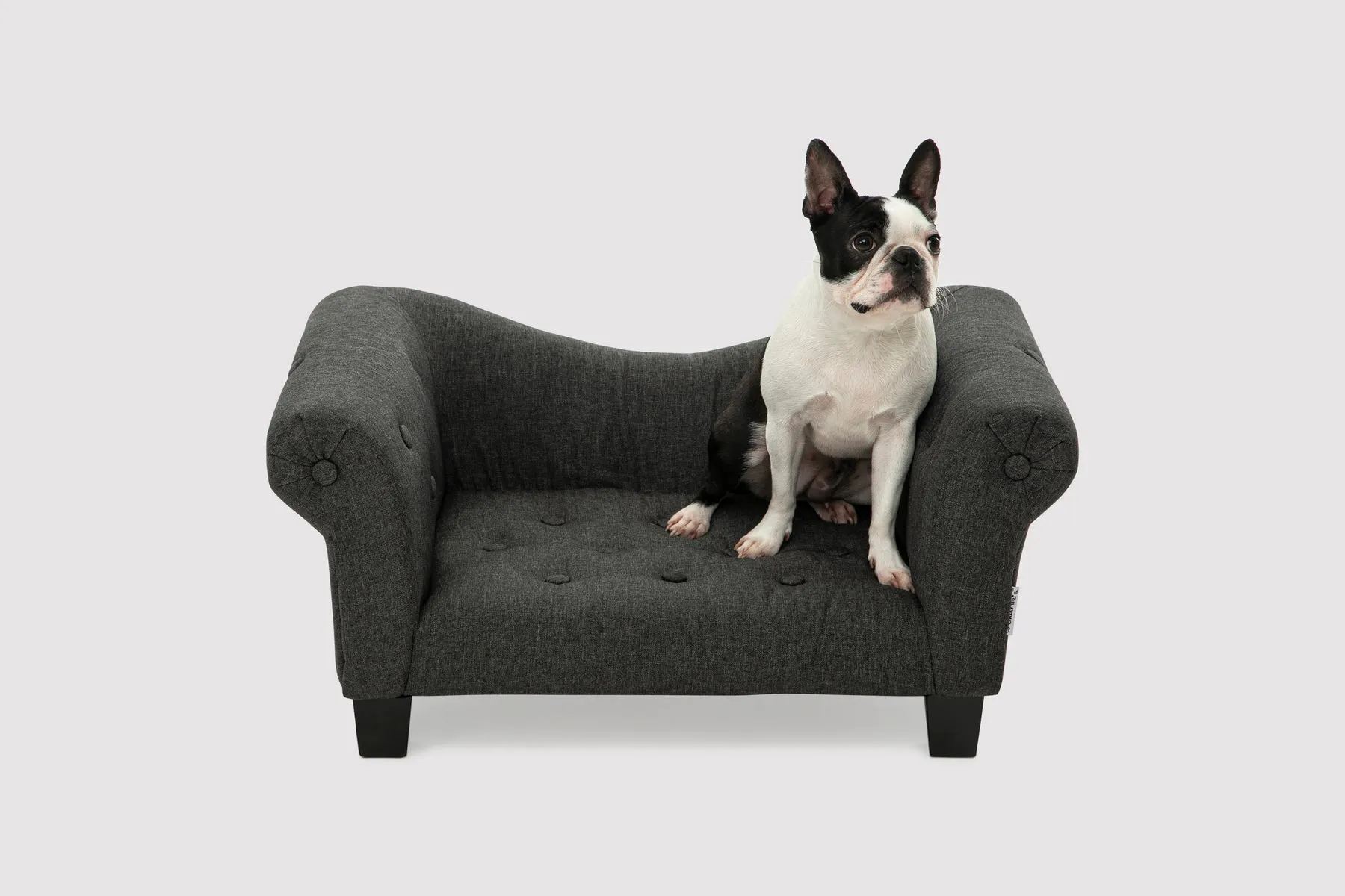 Charlie's Luxe Dog Sofa Charcoal 72 x 41 x 33cm