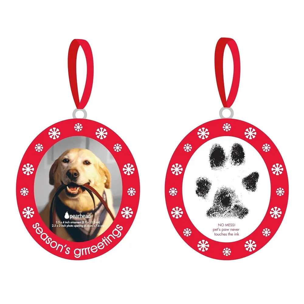 Christmas Double Sided Pawprints Ornament