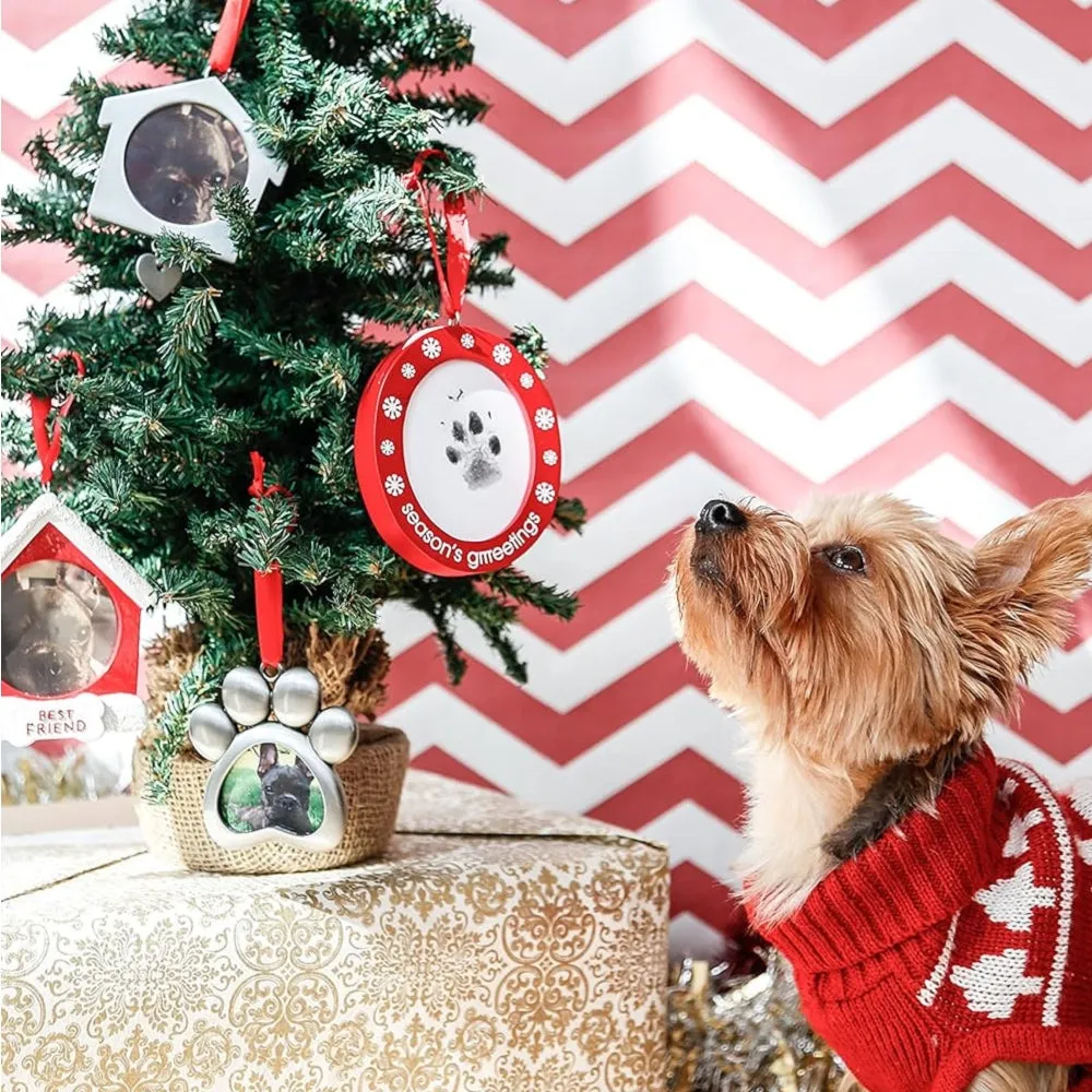Christmas Double Sided Pawprints Ornament