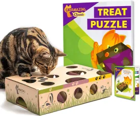 Classic  Cat Puzzle Feeder  Interactive Enrichment Toy  Treat Puzzle Box  Food Maze for Indoor Cats