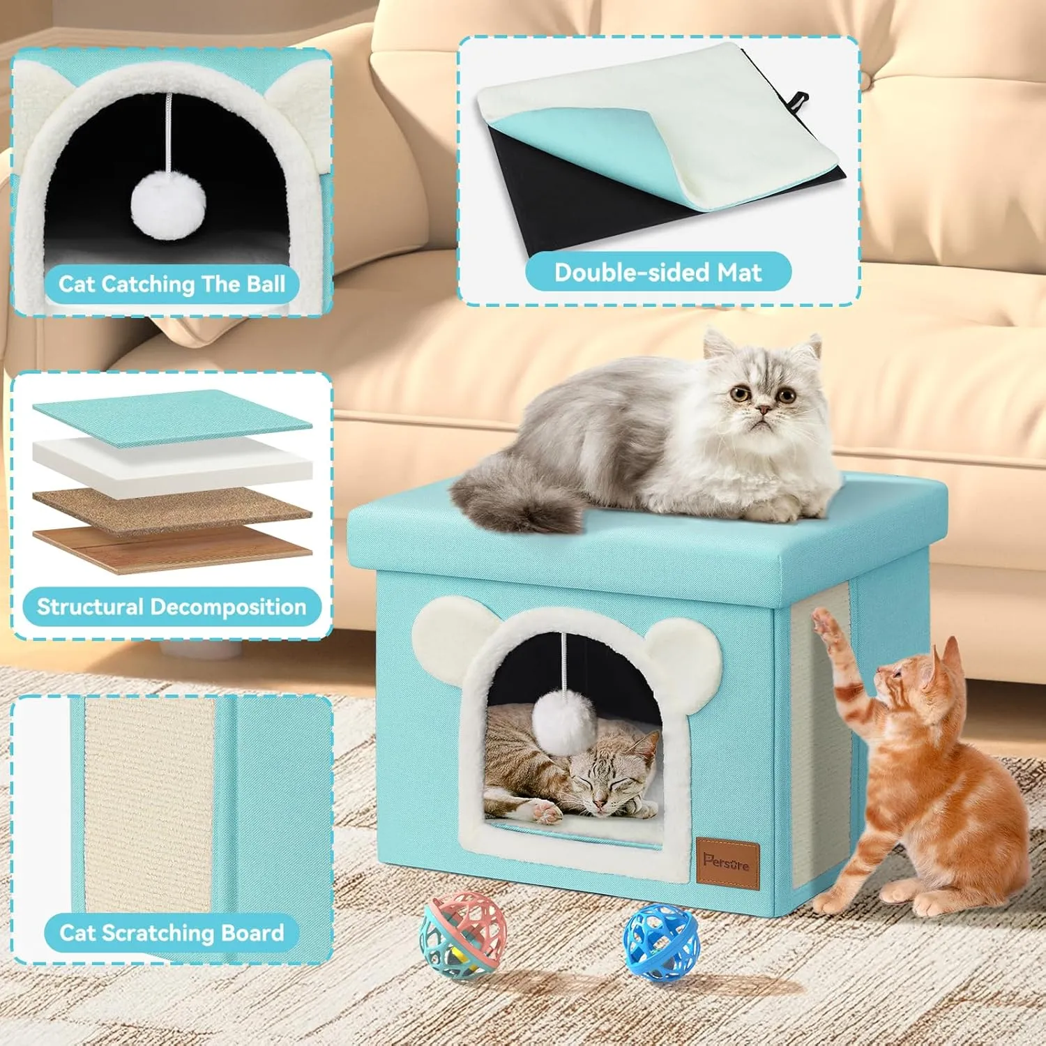 Covered Cat House   Kitty (,)