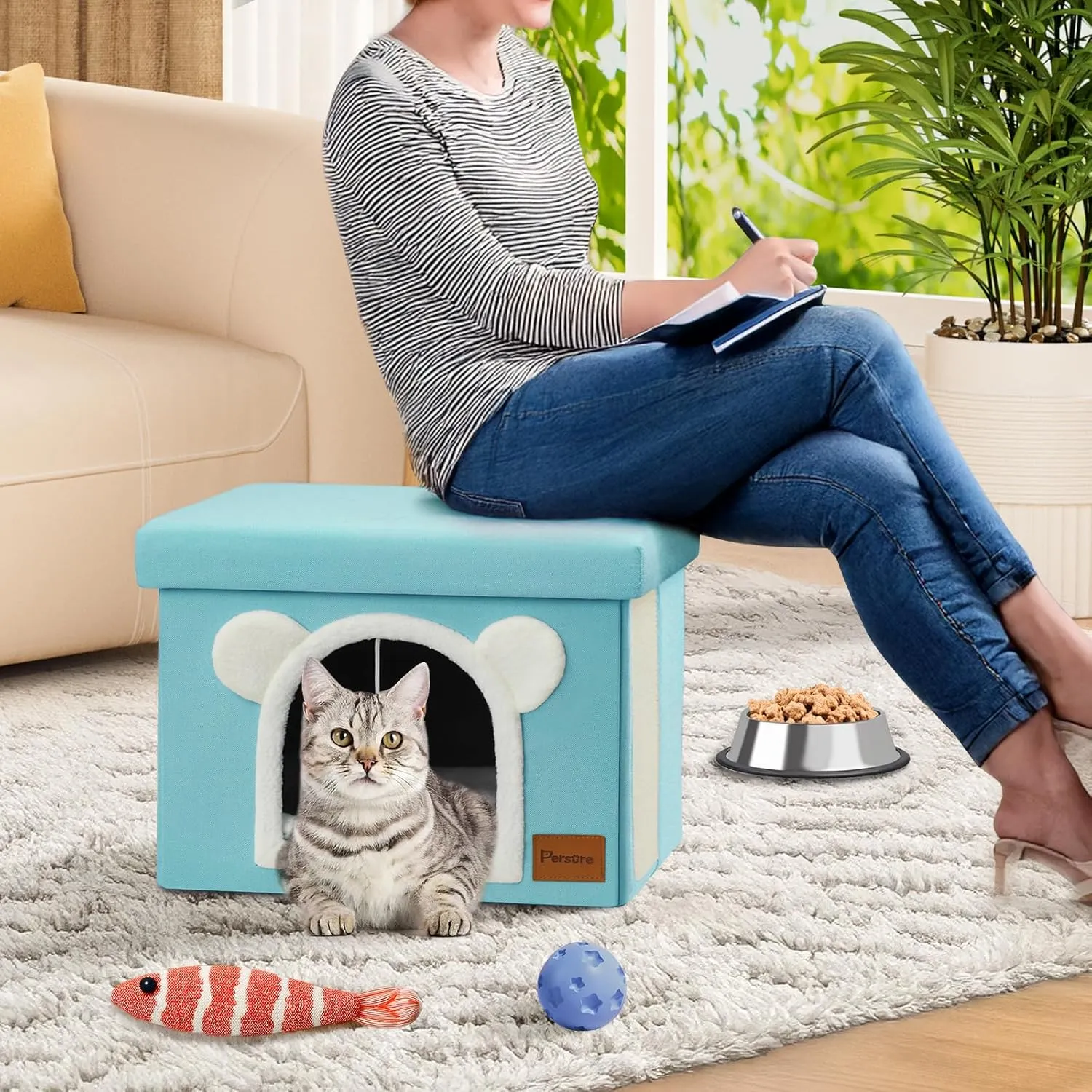 Covered Cat House   Kitty (,)