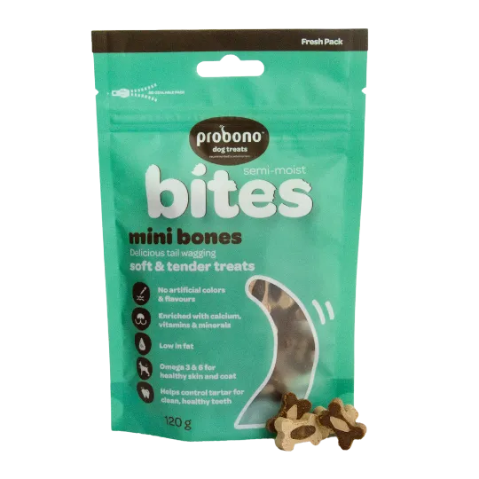 Dog Semi Moist  Mini Bones 120g Pouch