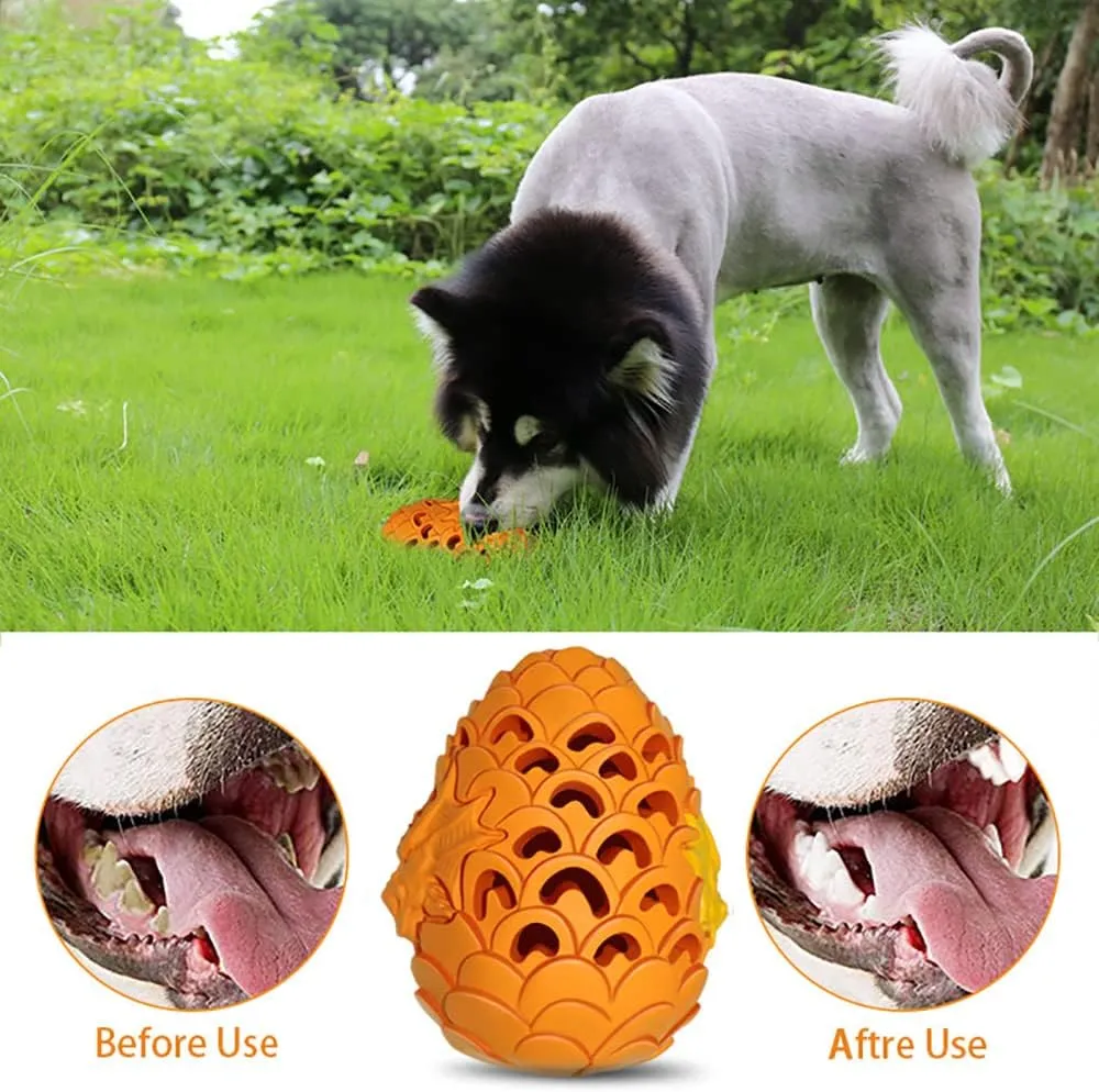Dragon Egg Dog Chew Toys for Aggressive Chewers - Toughest Indestructible Dog Toys for Aggressive Heavy Chewers Lifetime Replacement, Tough Toys for Medium Large Dogs (Orange)