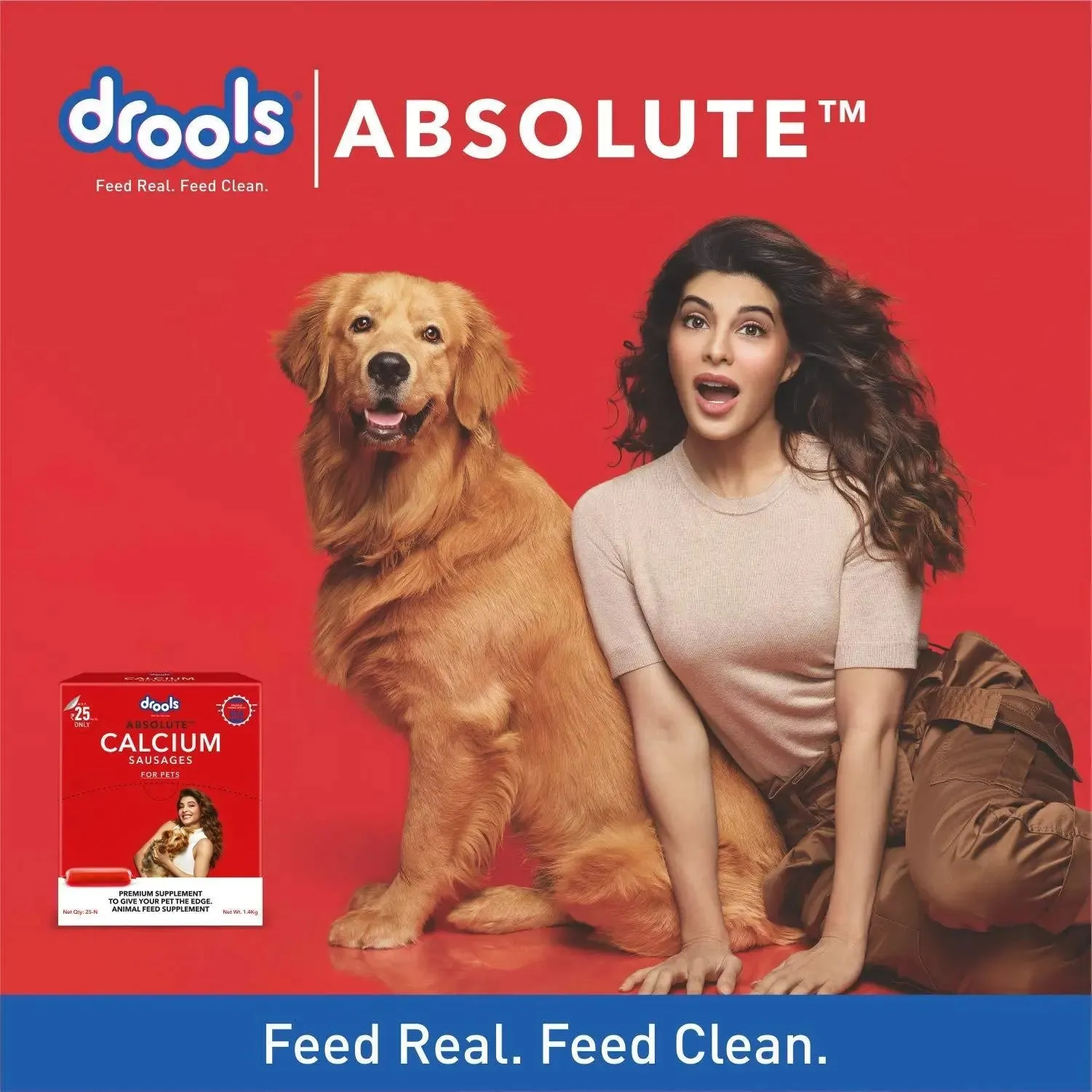 Drools Absolute Calcium Sausage, Dog Supplement, 18 Pieces, 1.4 kg