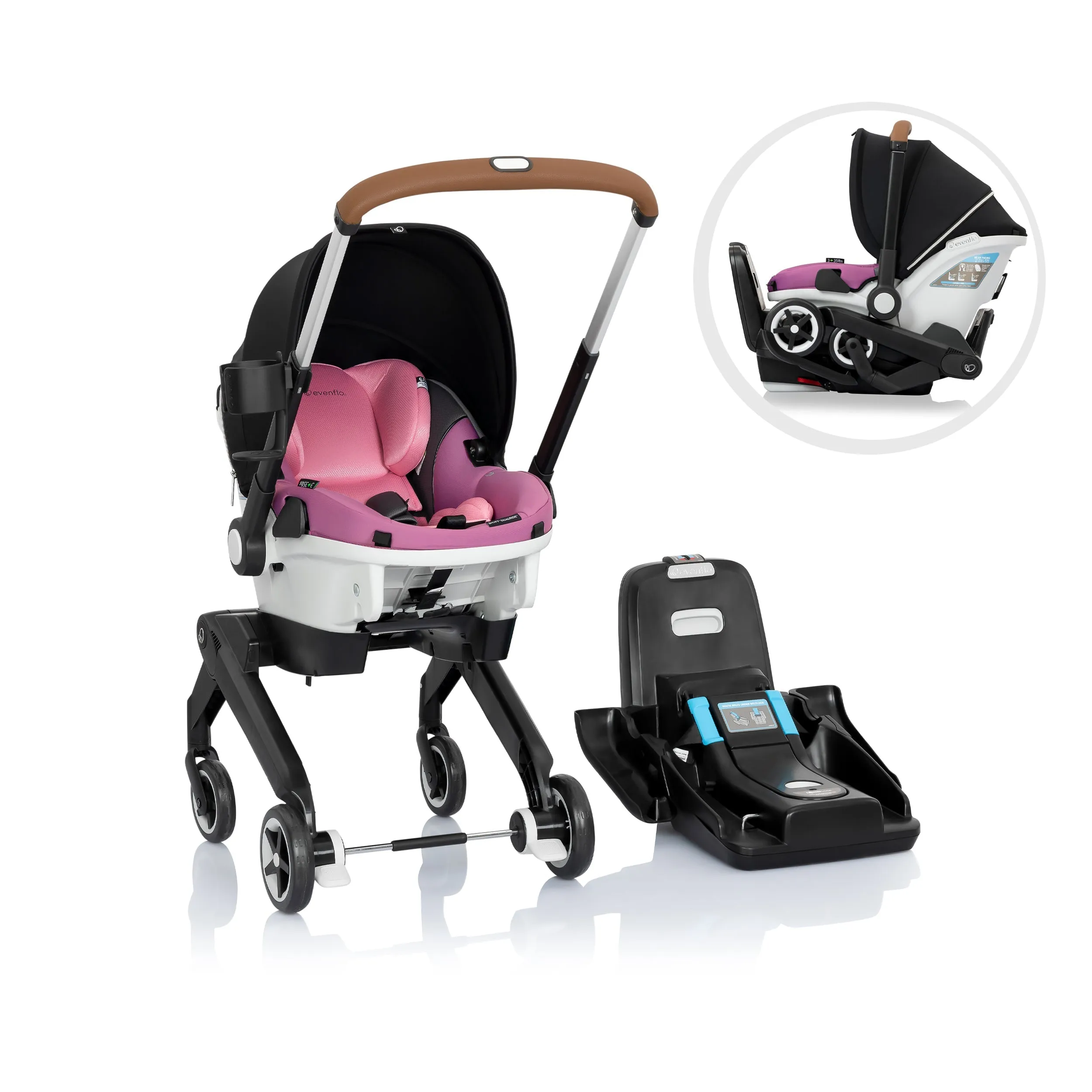 Evenflo Gold Shyft DualRide Infant Car Seat and Stroller Combo With Extended Canopy - Damaged Box