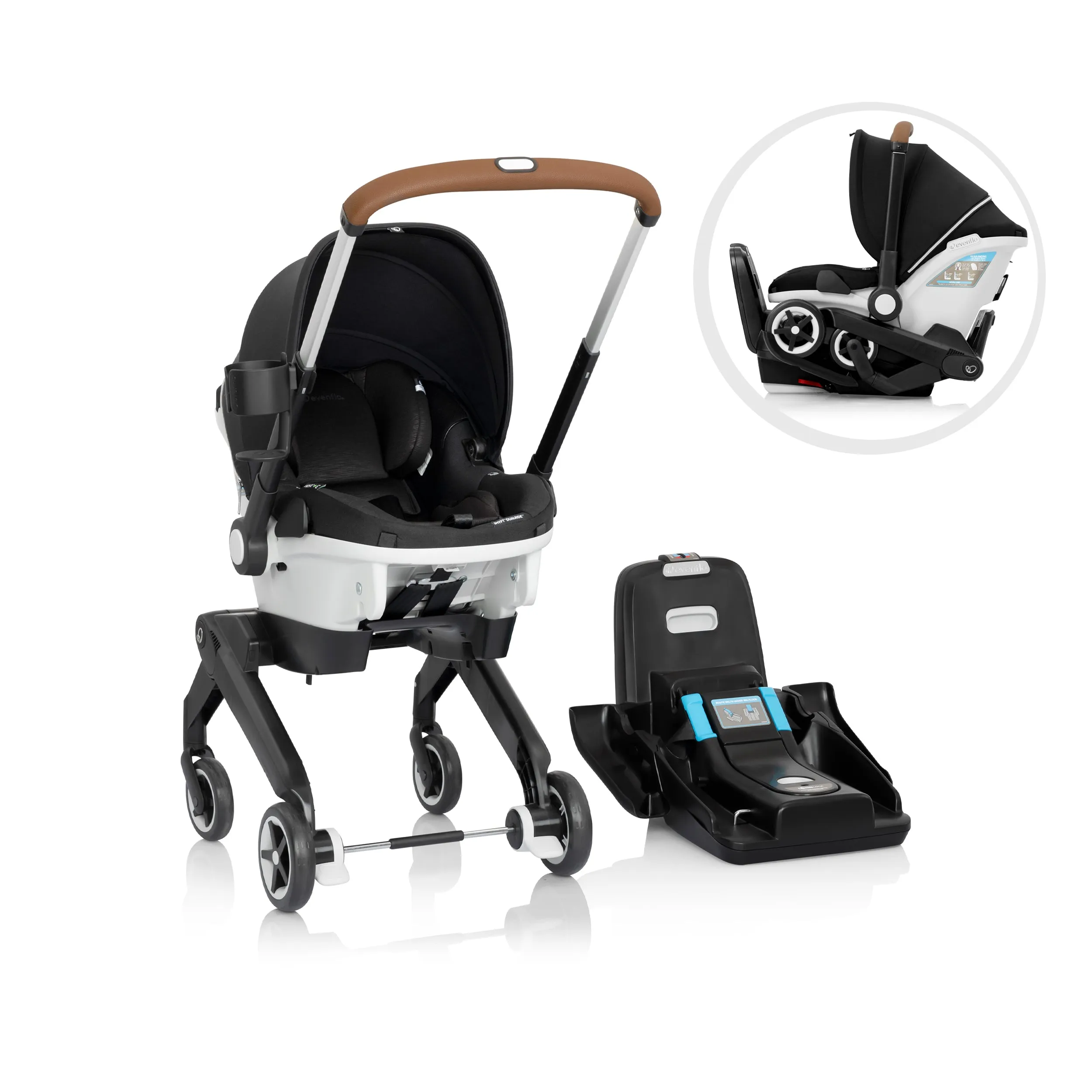 Evenflo Gold Shyft DualRide Infant Car Seat and Stroller Combo With Extended Canopy - Damaged Box