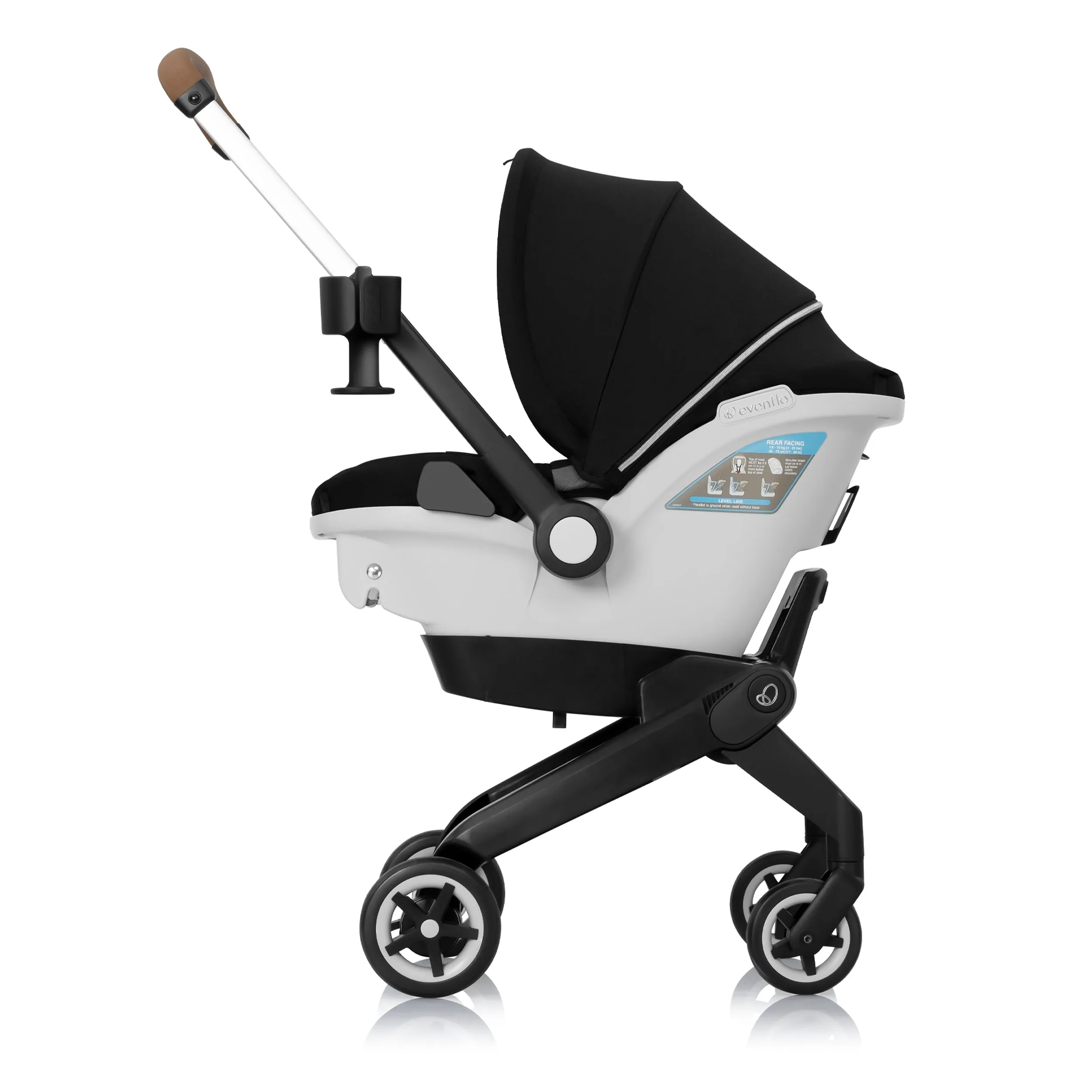 Evenflo Gold Shyft DualRide Infant Car Seat and Stroller Combo With Extended Canopy - Damaged Box