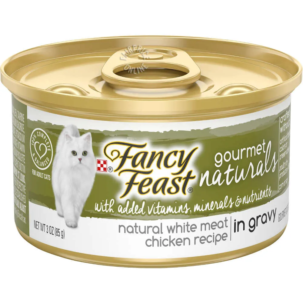Fancy Feast Gourmet Naturals White Meat Chicken In GRAVY Adult Canned Cat Food 85g