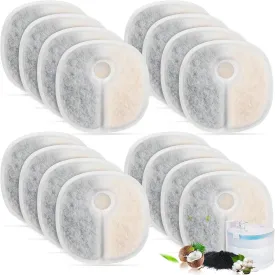 Filter Replacements Compatible with E1/E1  Cat Fountain (2L/67oz), 16 Pack refills of 1 Year Set for Pet Water Fountain