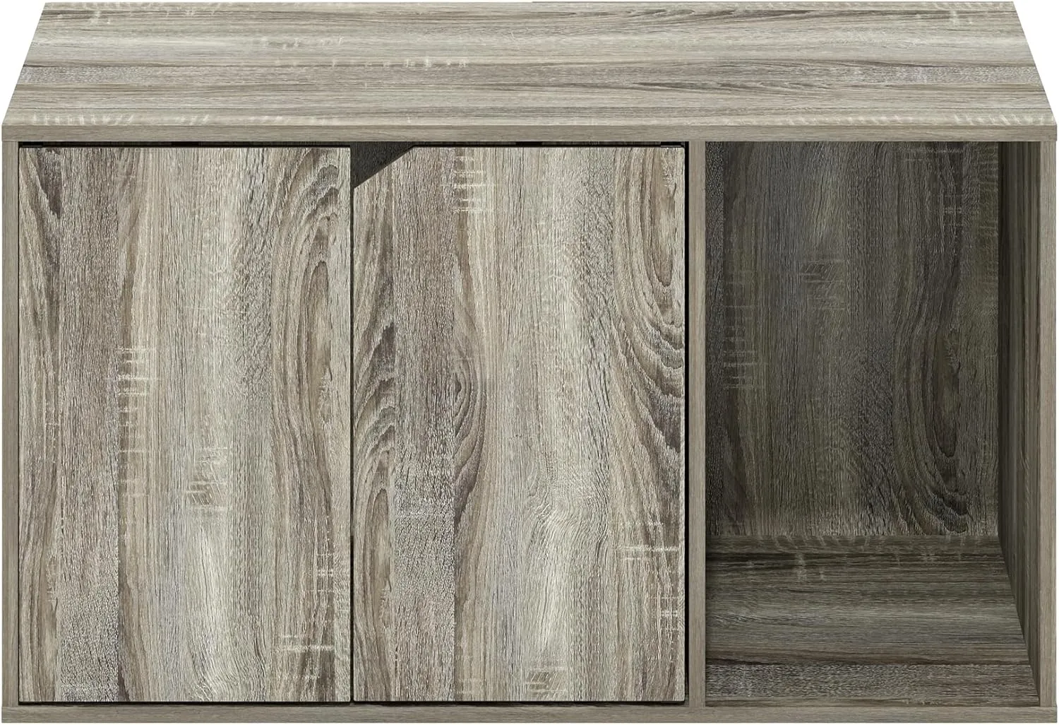 Furinno Peli Litter Box Enclosure, French Oak Grey