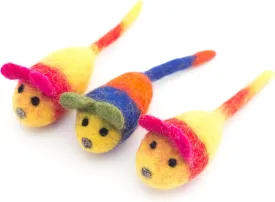 Glaciart One Wool Felt Mouse Cat Toys with Catnip  3 Pack | 100% Handmade, Eco-Friendly, Durable | Natural, Safe for Indoor Cats | Minimalist Design