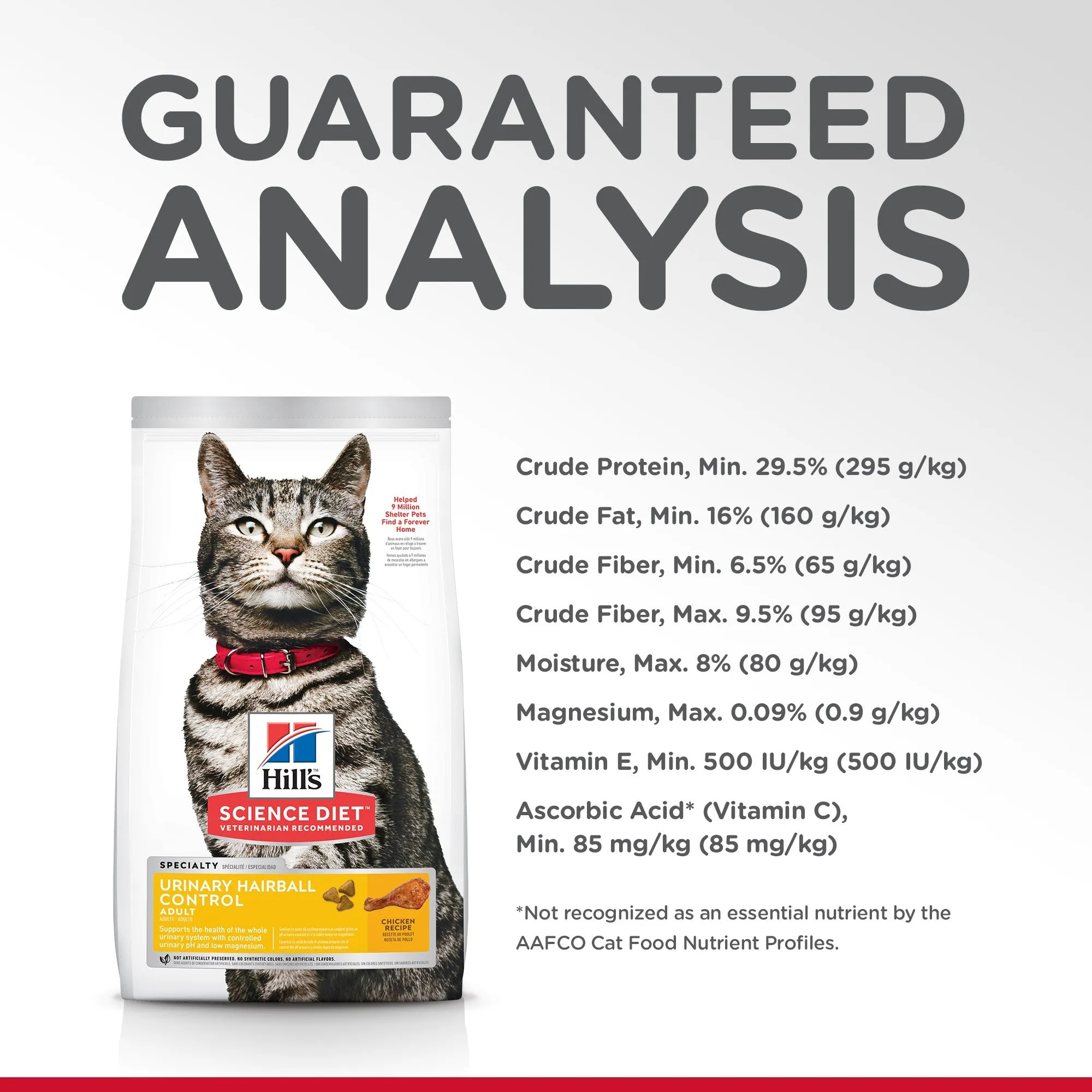 HILL'S SCIENCE DIET URINARY HAIRBALL CONTROL ADULT DRY CAT FOOD 3.17KG