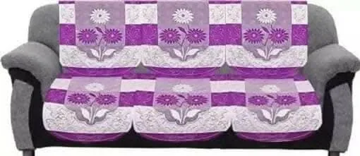 Home Style Cotton Sofa Cover (Purple)