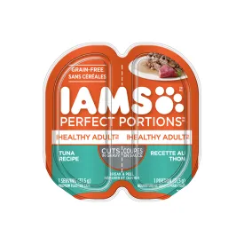IAMS PERFECT PORTIONS Healthy Adult Wet Cat Food Cuts in Gravy, Tuna, 24-Pack, 75 g