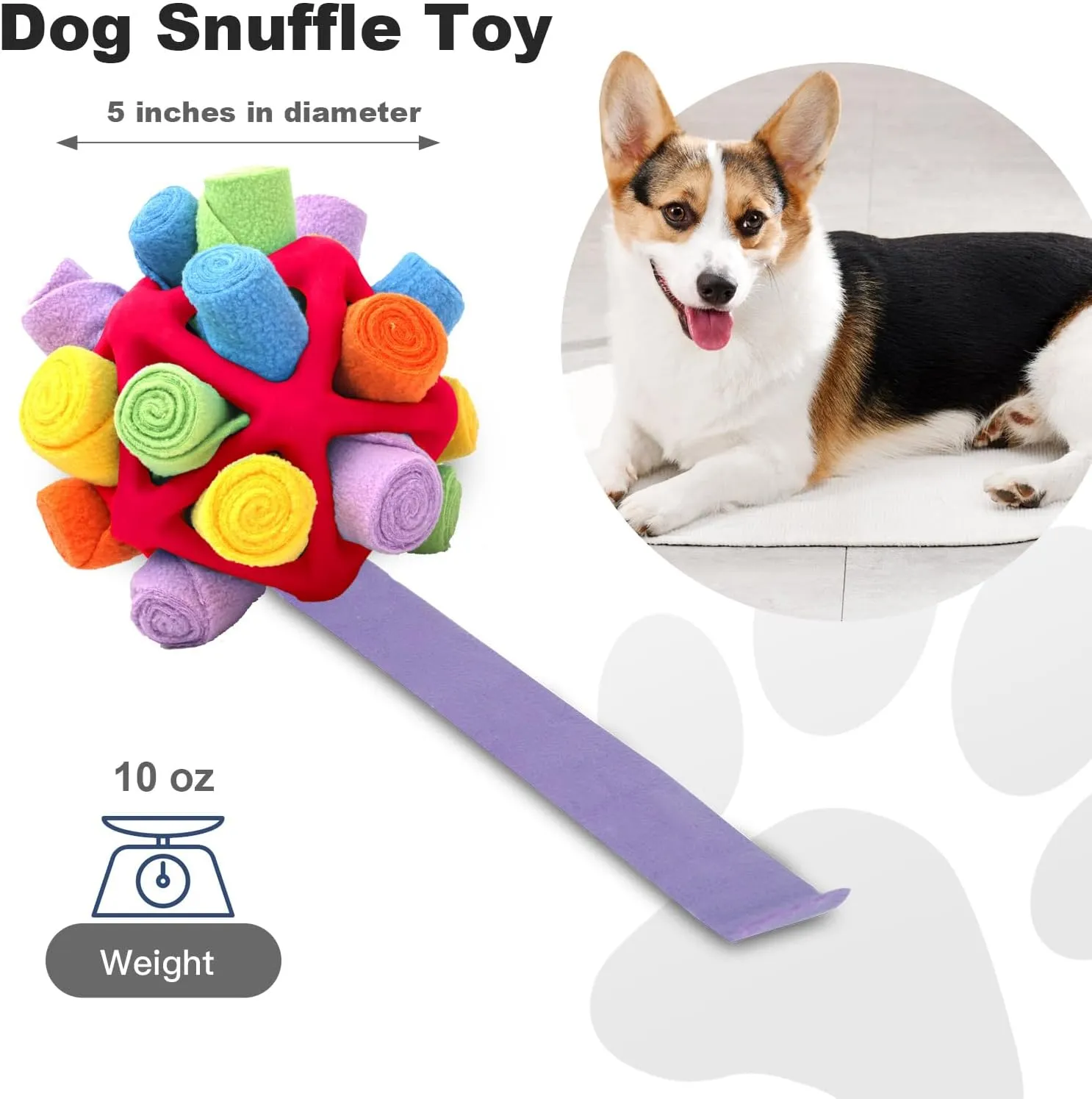 Interactive Snuffle Toys for Dogs, Sniffle Interactive Treat Game Ball, Furry Fellow Snuffle Master, Encouraging Natural Foraging Skills (Red, Triangle)