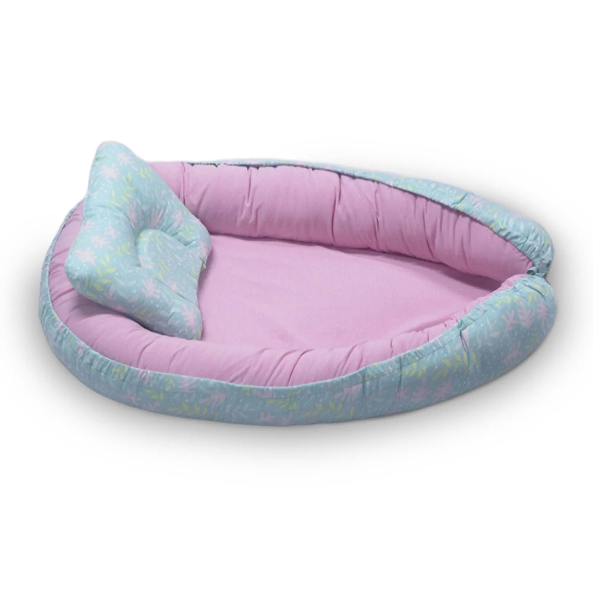 Kradyl Kroft Baby Boat Bed for Babies & Infants | Portable Baby Bedding Set with Pillow | Removable Covers | Double Side Baby Sleeping Bed | Baby Sleeping Pod (Tweety)