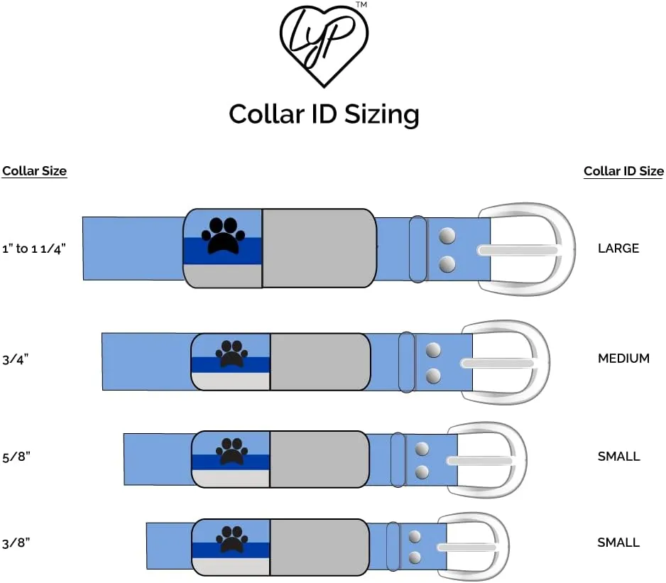 LYP Soundless Slide-On Collar Dog ID Tag - Designer Deep Engraved Silicone  Engraving Will Last - Pet ID Tags, Dog Tags, Cat Tags (Paw - Blue, Large)