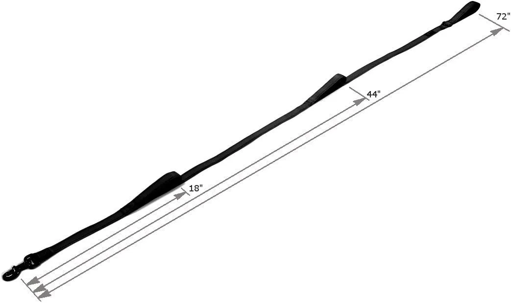 Max and Neo Triple Handle Traffic Dog Leash - Reflective, Donates to Dog Rescue (Black)