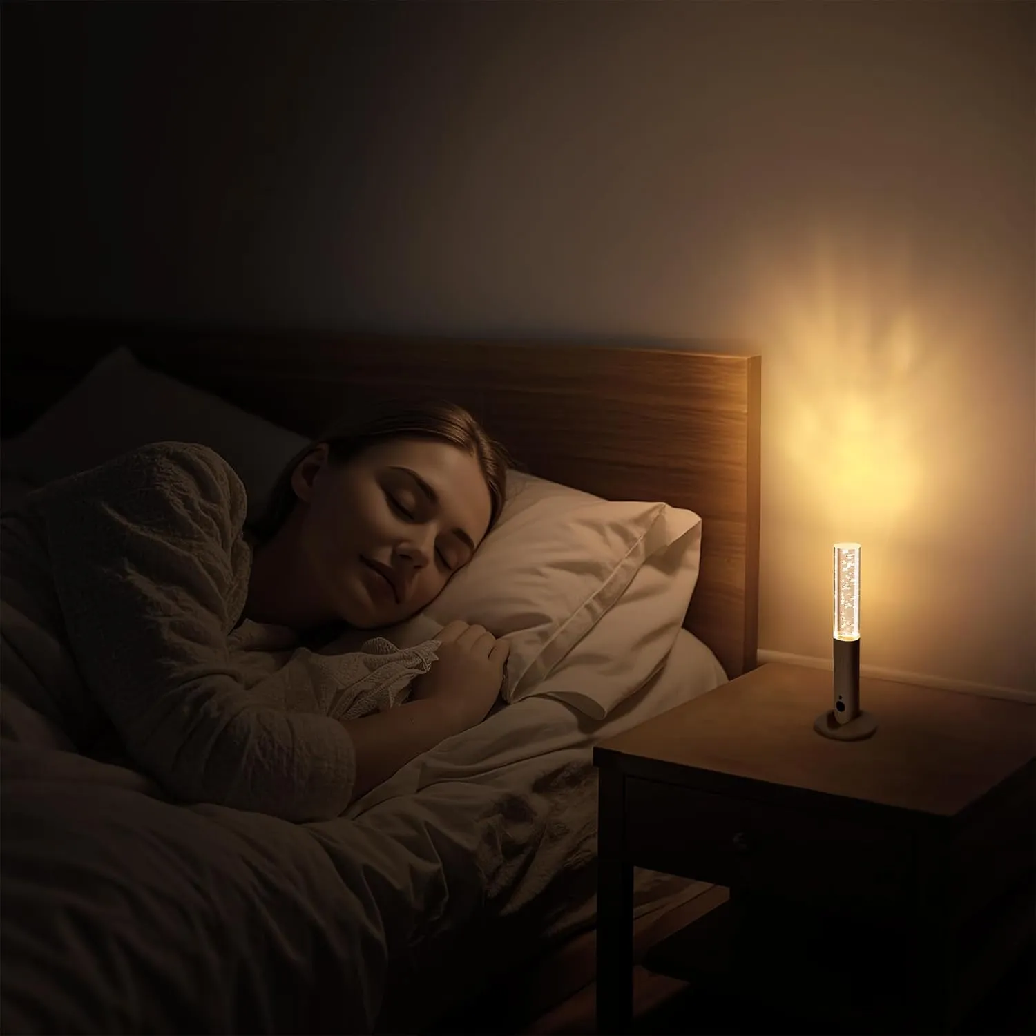 Motion Sensor Night Lights Indoor, Rechargeable Night Lights Wall Sconces Wooden Set of 2, Battery Powered Magnetic Wall Sconces Decor for Bedroom, Hallway, Bathroom, Stairway, Closet