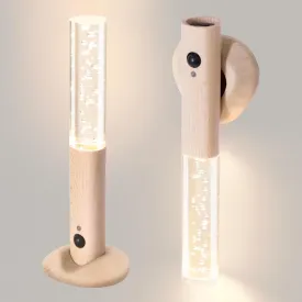 Motion Sensor Night Lights Indoor, Rechargeable Night Lights Wall Sconces Wooden Set of 2, Battery Powered Magnetic Wall Sconces Decor for Bedroom, Hallway, Bathroom, Stairway, Closet