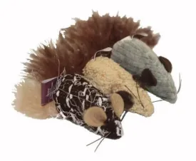 Multipet Yarn Mouse with Feather Tail Cat Toy