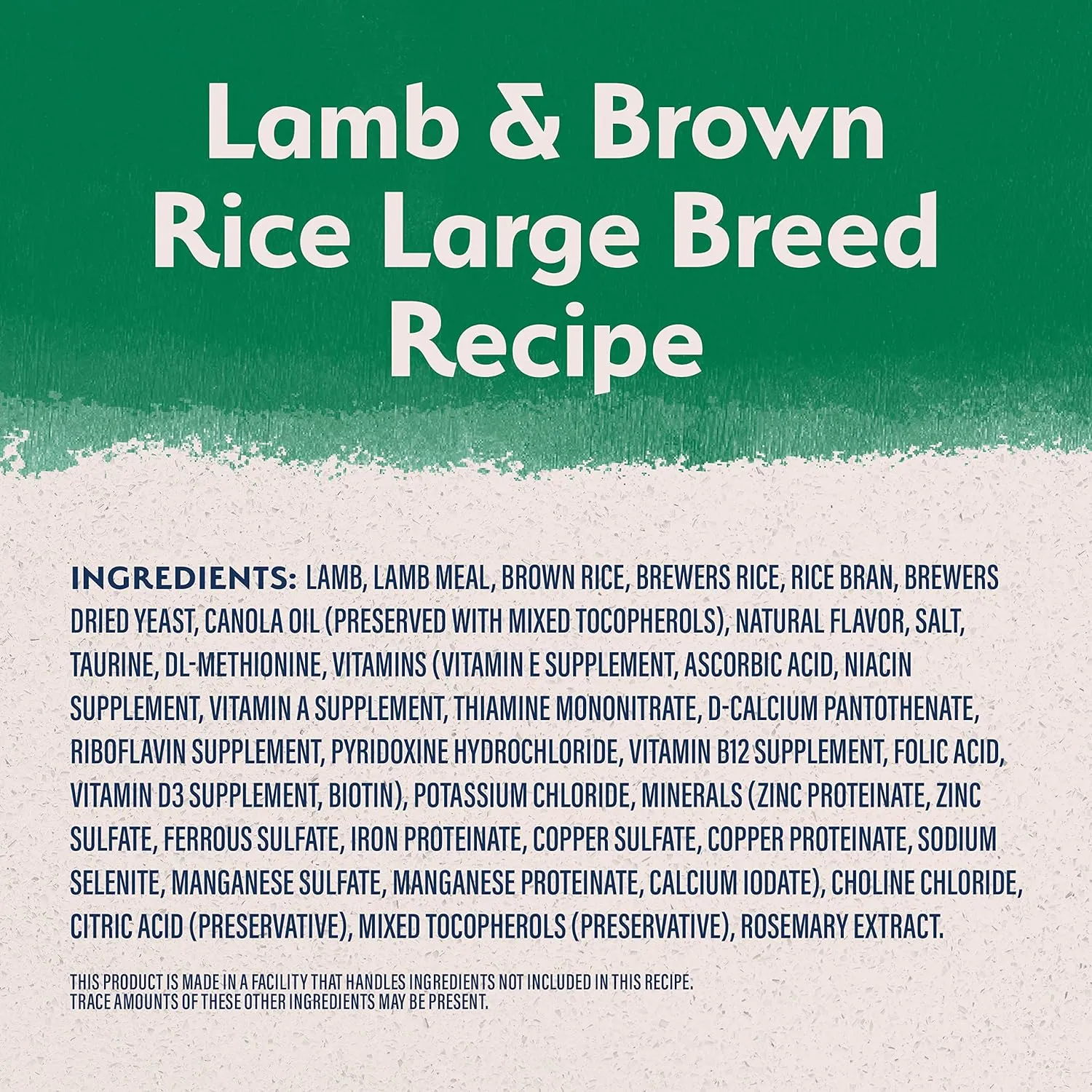 Natural Balance Limited Ingredient Large Breed Adult Dry Dog Food with Healthy Grains, Lamb & Brown Rice Recipe, 26 Pound (Pack of 1)