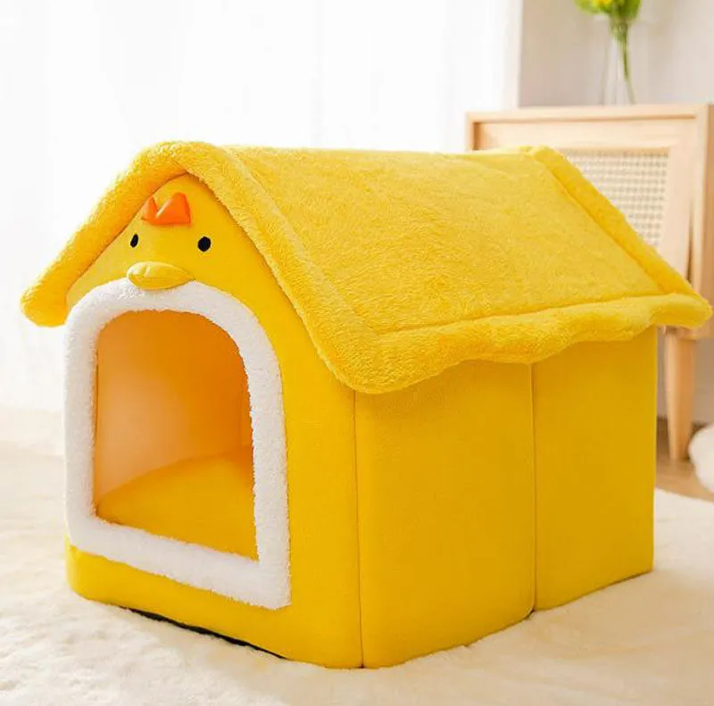 New cat litter rabbit door curtain four seasons universal kennel small and medium-sized dog closed removable and washable dog bed pet litter pad