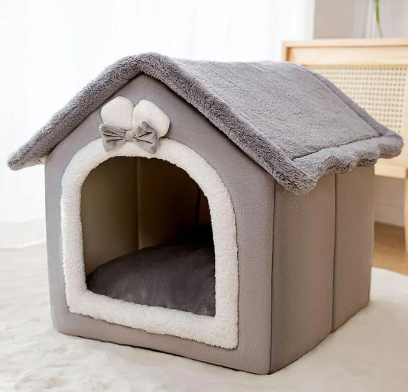 New cat litter rabbit door curtain four seasons universal kennel small and medium-sized dog closed removable and washable dog bed pet litter pad