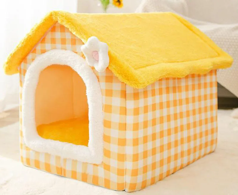 New cat litter rabbit door curtain four seasons universal kennel small and medium-sized dog closed removable and washable dog bed pet litter pad
